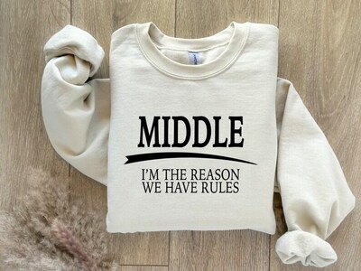 Sibling Rules Sweatshirt Family Rules Shirt Family Matching Shirt Funny Family Shirts Oldest Middle Youngest Shirt Matching Mom Dad and kids MakerPlace by Michaels